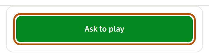 A green Ask to play button, ringed, on the Clubhouse of a Regular Event the member is not playing in.