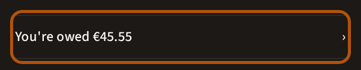 The Story of a completed event: your one line on the pot, saying what you pay or are owed, ringed.